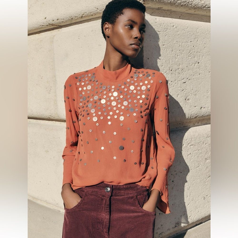 Zaraβstudded blouse ZW collection